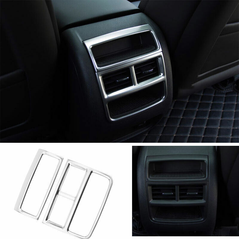 Silver S.Steel Rear Air Outlet Vent Frame Cover Trim for Cadillac XT5 2017-2022