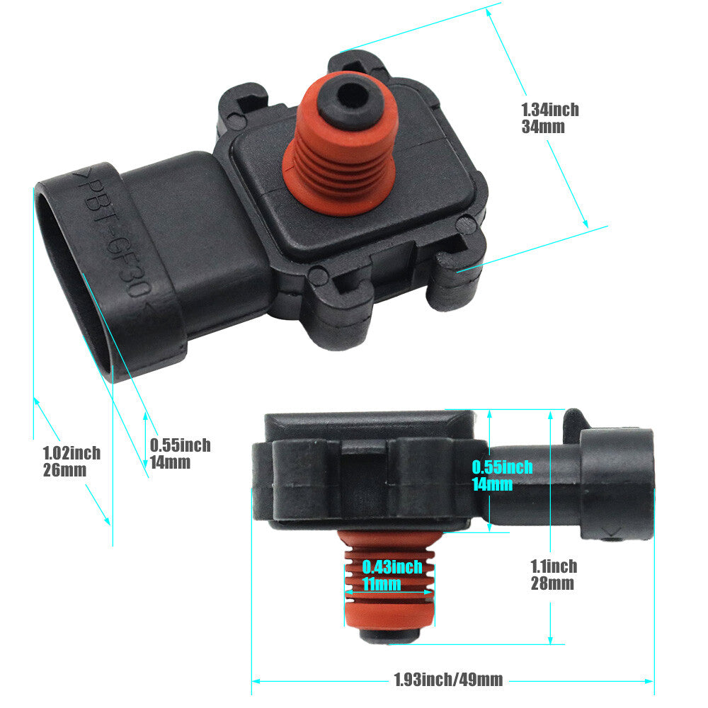 Set of 2 Inlet+Outlet Nox Sensor A0101532328 For Detroit DD13 DD15 for Freightliner