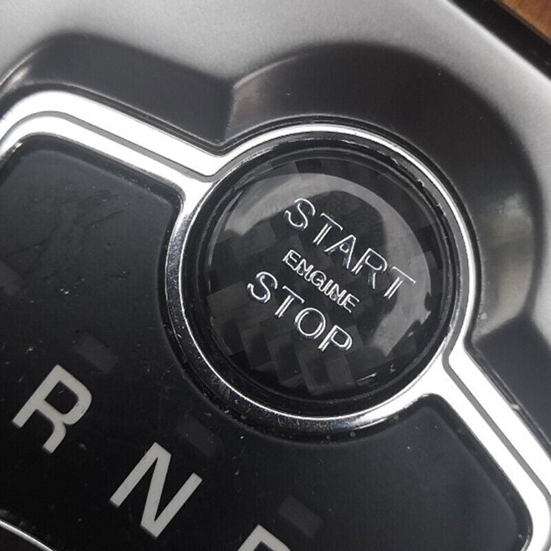 for Jaguar XF 2012-2015 Carbon Start Button Ignition Overlay Repair Sticker Trim