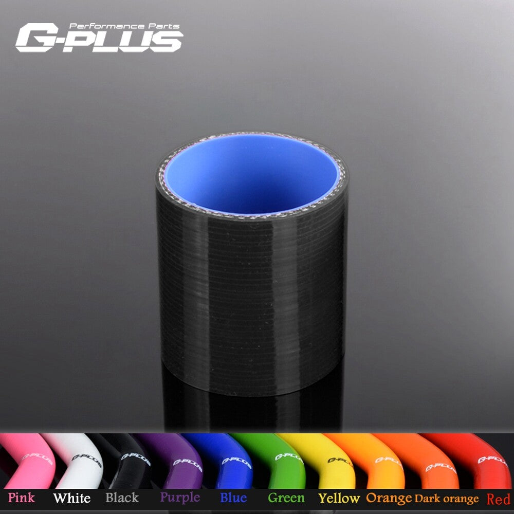 Black 68mm silicone straight hose connector for turbine intercooler hose