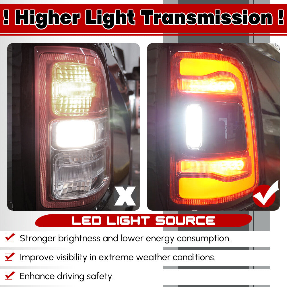 68262530AG Right LED Tail Light Lamp For 2019-2023 for DODGE for RAM 1500 w/ Blind Spot