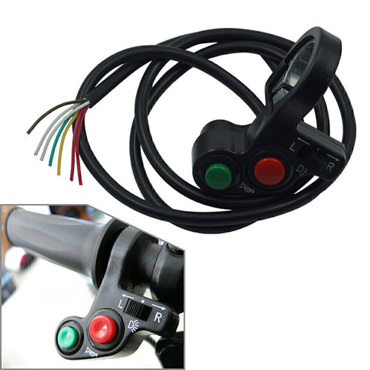 7/8 ATV E-bike Handlebar Horn Turn Signal On/Off Light 3 In 1 Switch Motorcycle
