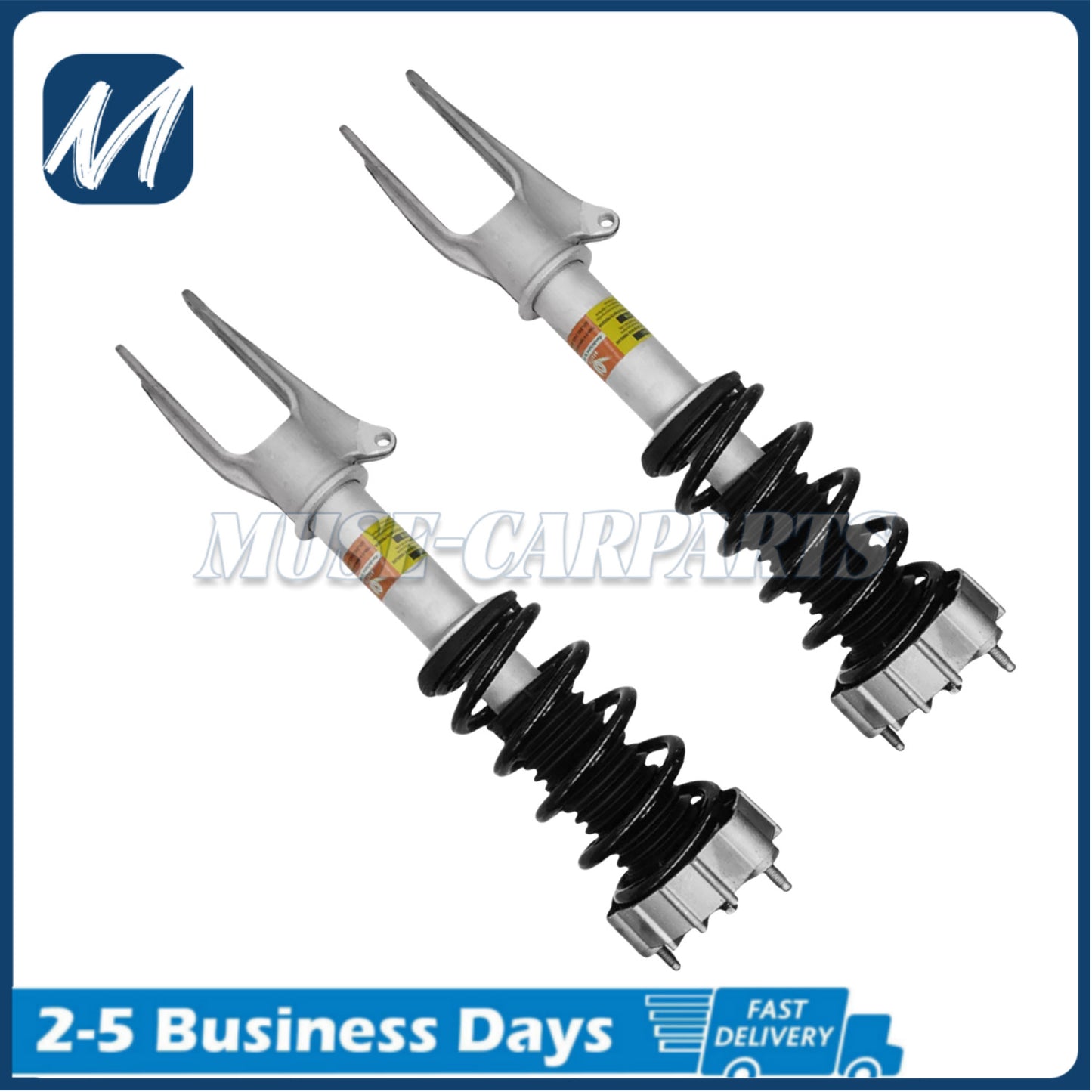 A pair of front shock absorber strut assemblies are suitable for BMW F10, F11, 528i, 530i, 535i, 550i xDrive, and AWD models.