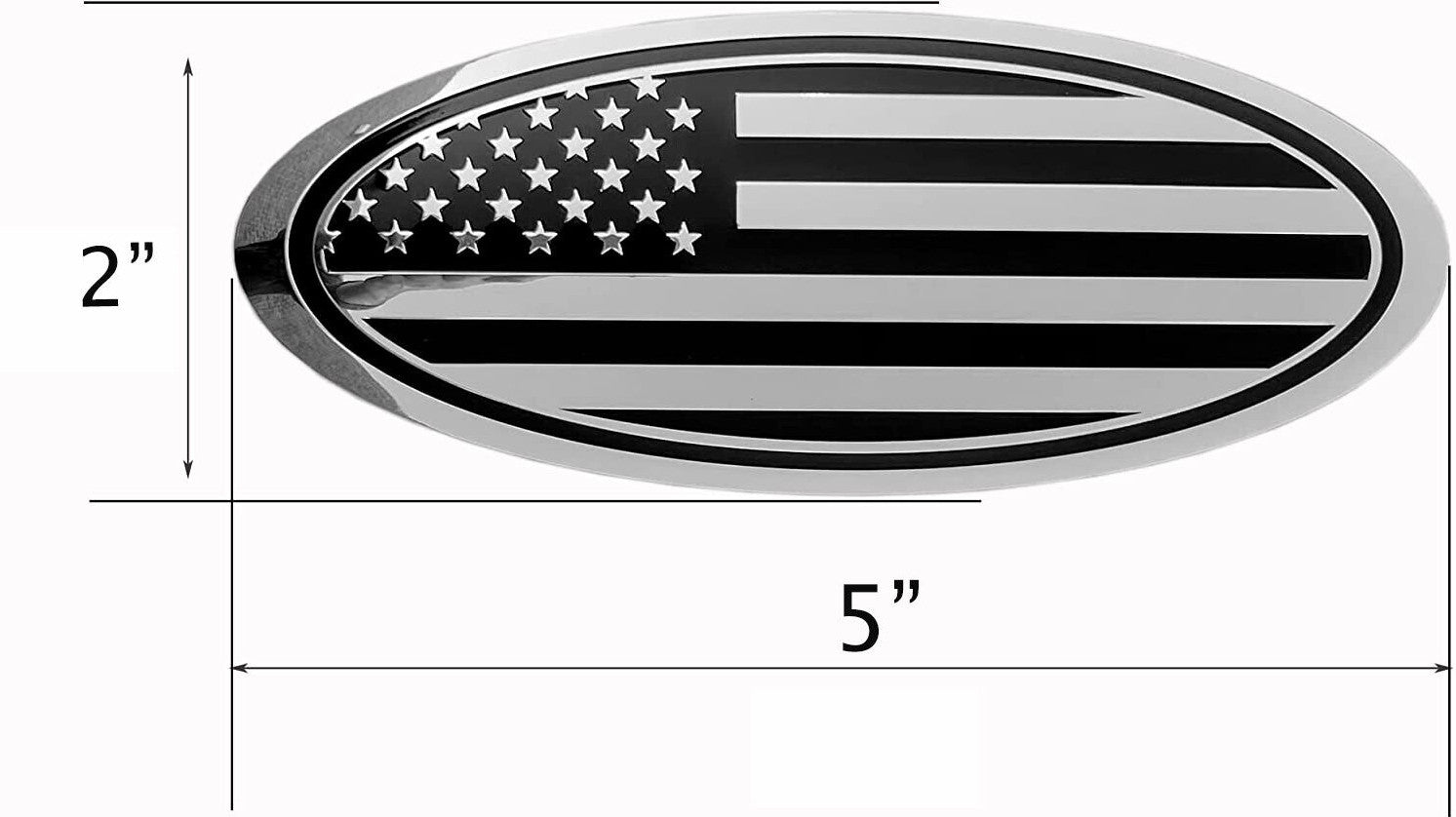 5-inch Car Trunk Badge Boot Emblem Decal for Mustang Sport Chrome Plating 2021-2023