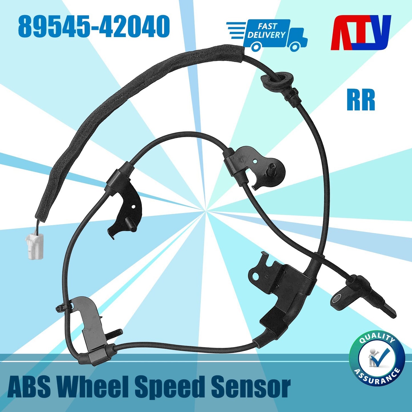 For 2006-2013 for Toyota RAV4 4WD Rear Right 1PCS ABS Wheel Speed Sensor 89545-42040