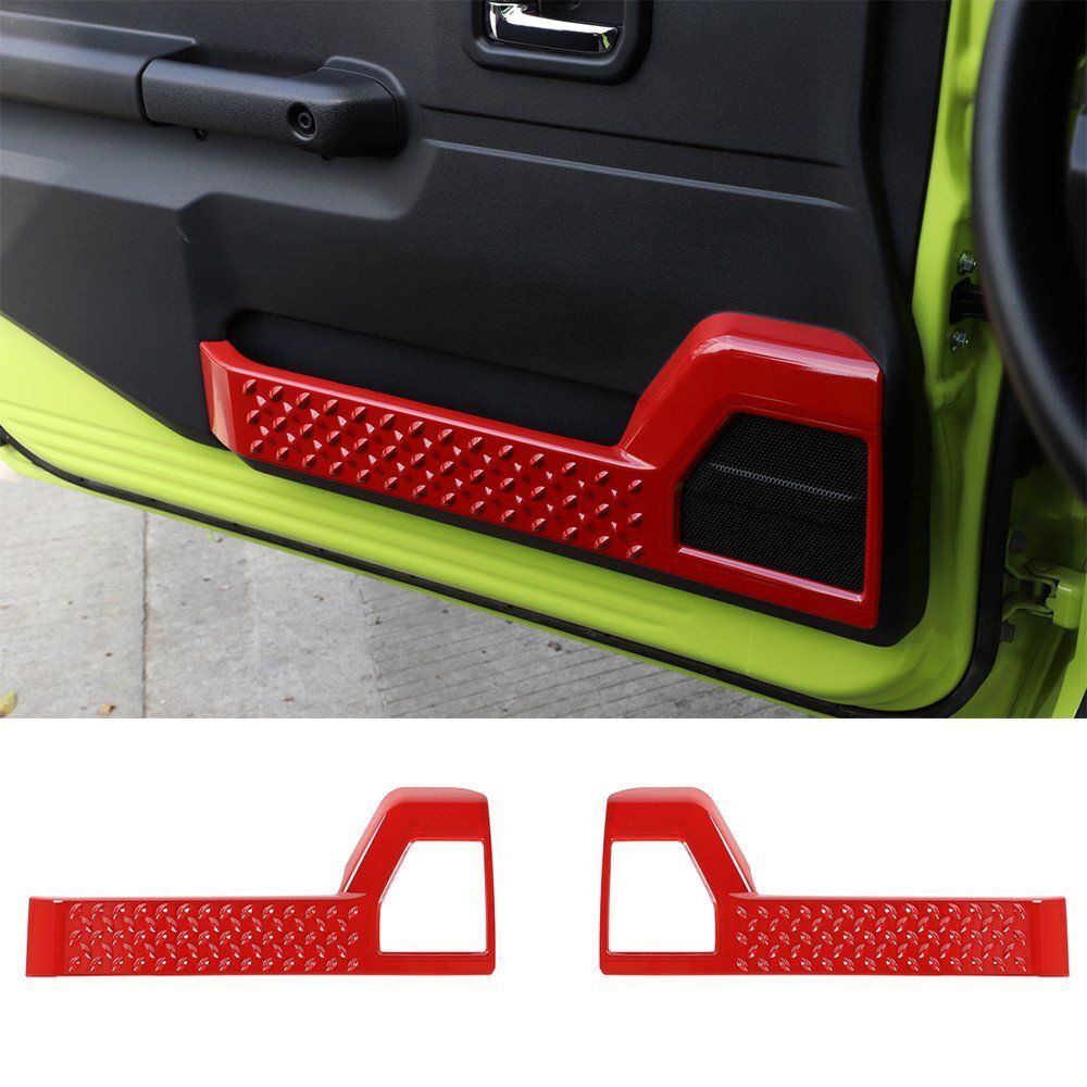 Red ABS Interior Door Panel Decorative Trim for Suzuki for Jimny 2019-23 Accessories
