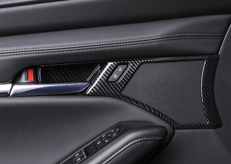 for Mazda 3 Axela 19-2023 Carbon Fiber Look Inner Decoration Full Set Cover Trim