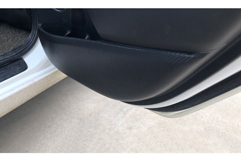 Carbon Fiber PU Leather Inner Door Anti-Kick Panel Trim for Kia Forte K3 14-2018