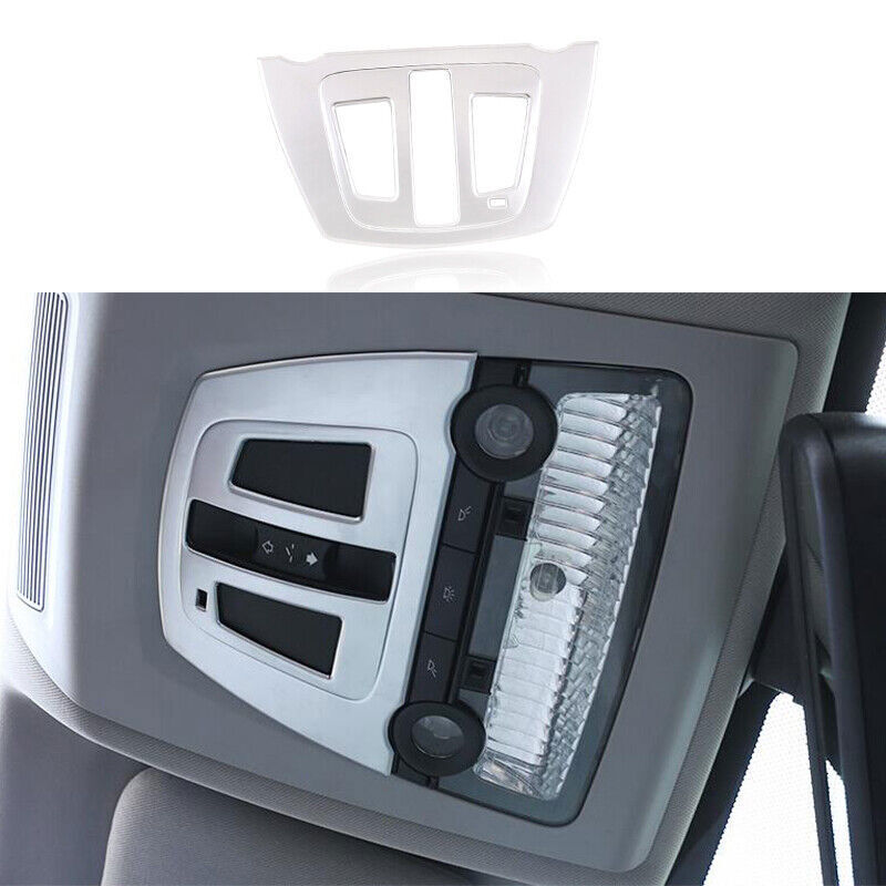 1P Matt Silver Inner Front Reading Light Cover Trim Fit for BMW 5 Series 2011-16