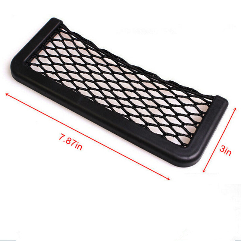 7.5inch Car Storage Mesh Net Resilient String Phone Bag Holder Organizer