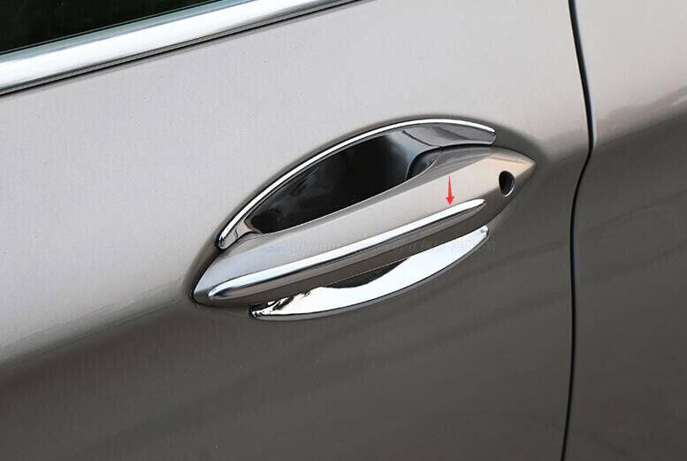 for BMW 5 Series 2011-16 Silver Steel Exterior Outside Door Handle Cover Trim 4P