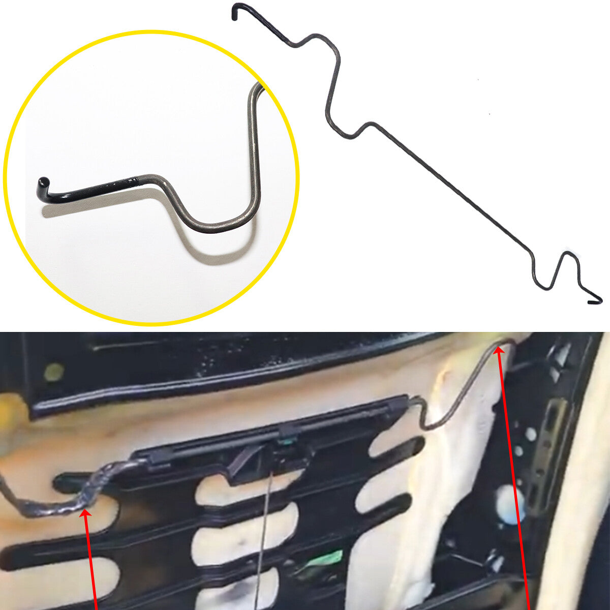 for Ford Mondeo MK4 07-13 Front for Seat Back Lumbar Support Spring Backrest 38.7cm