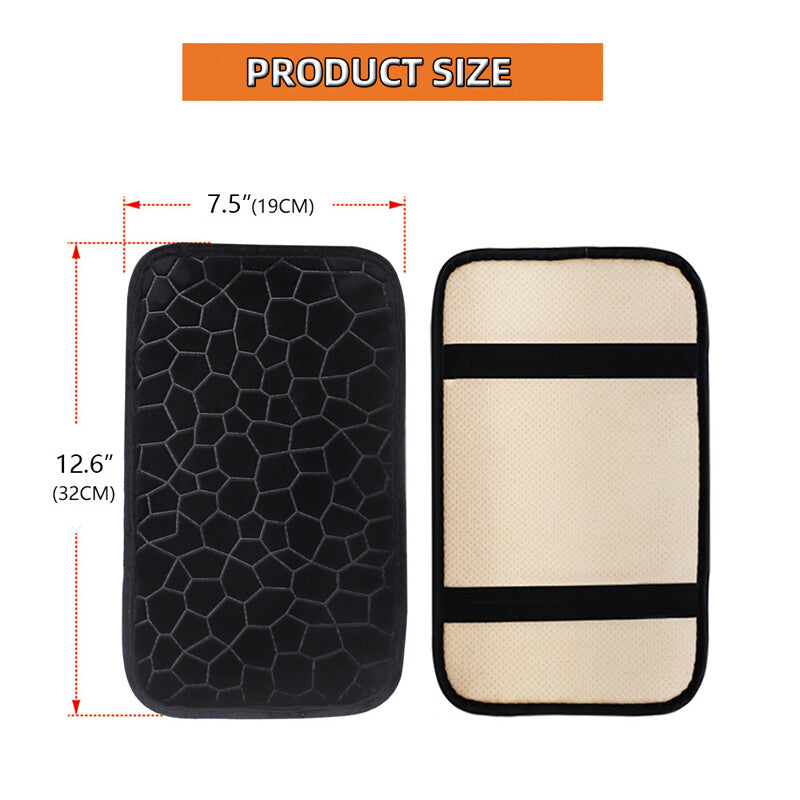Water Cube short plush breathable car center console armrest box cushion cover
