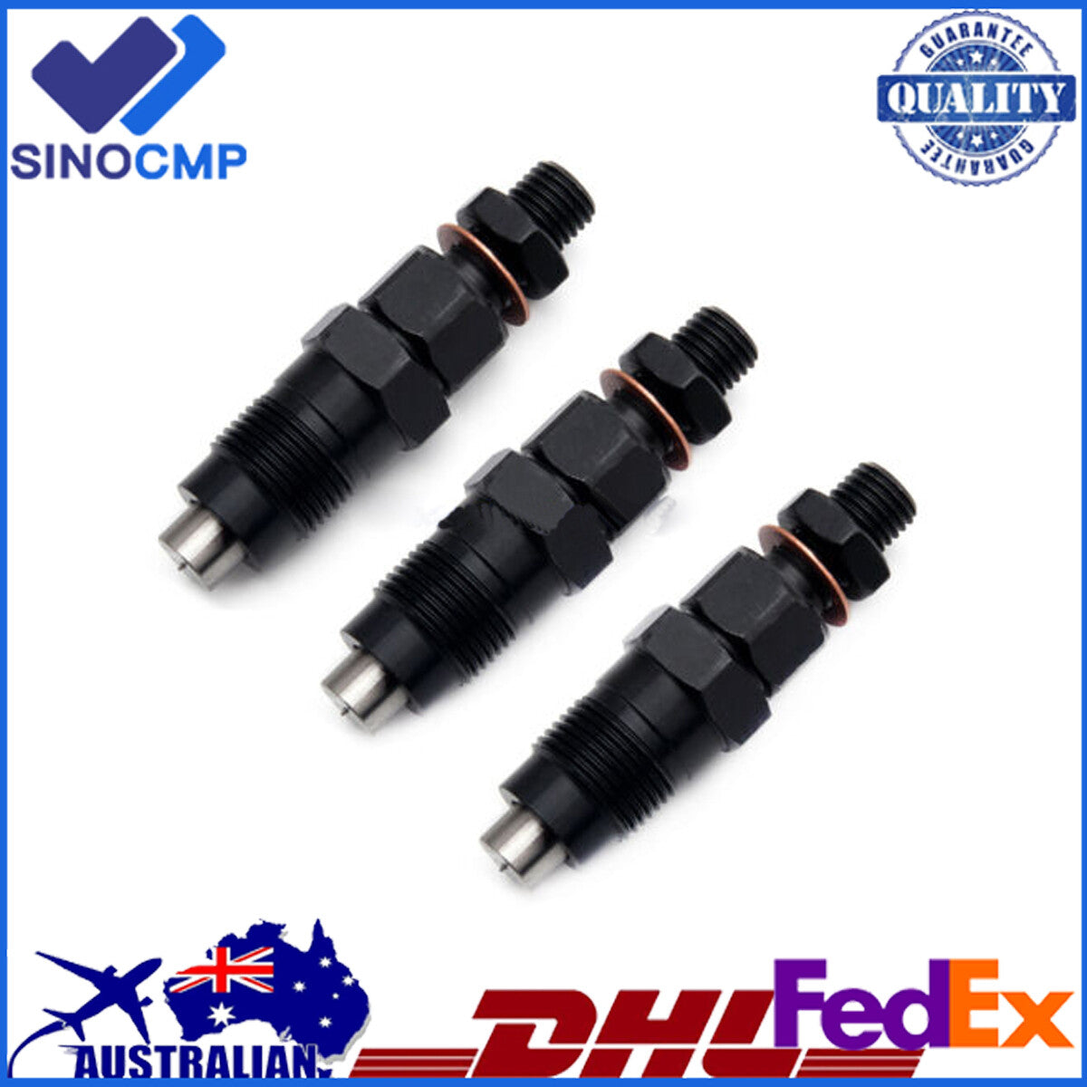 3Pcs Fuel Injectors for Yanmar 3TNM72 Engine Tractor