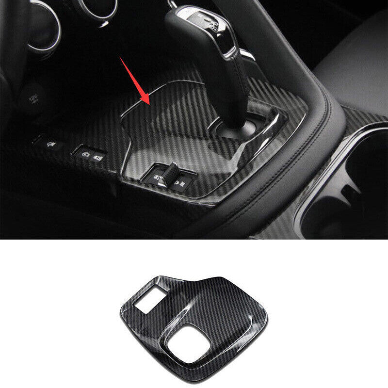 for Jaguar E-PACE 2018-2020 Carbon Fiber Central Console Gear Shift Panel Trim