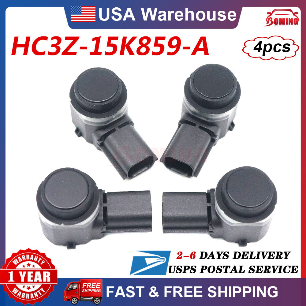 4x New HC3Z-15K859-A PDC Rear Reverse Aid System Backup Parking Sensor for Ford