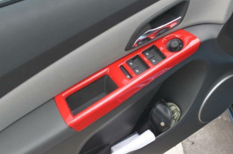 for Chevrolet for Cruze At 2010- 2016 Red Car Interior Decor Full Set Cover Trim 18X