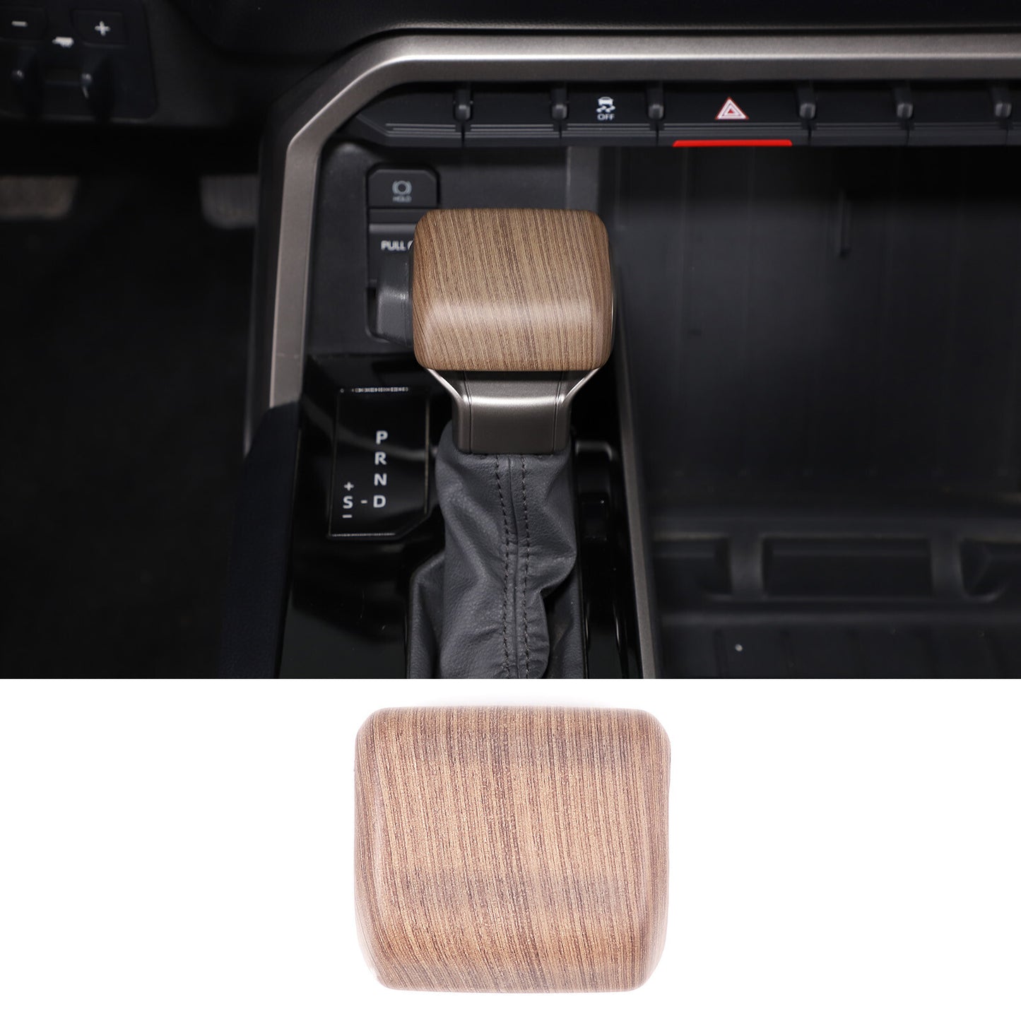 Carbon fiber ABS center control gear cover trim for Toyota @Tundr@Sequoi@2022+