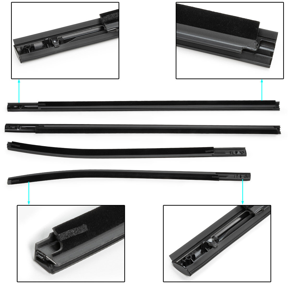 AB3926201A39AE for FORD RANGER 12-21 Door Belt Line Weatherstrip Rubber Seal New