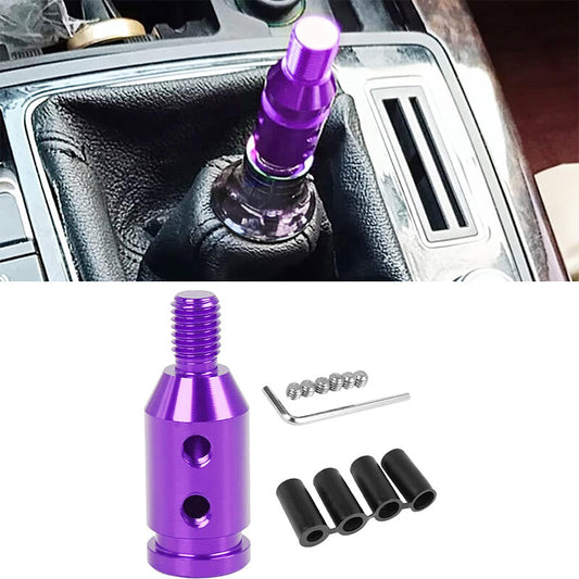 M12 x 1.25 Car Gear Shift Knob Adapter for Non Threaded Shifter Purple Universal