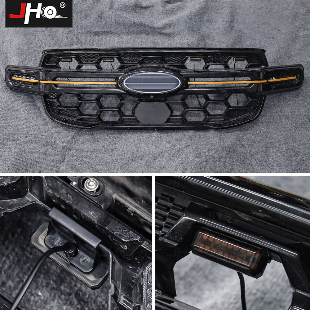 4X Amber LED Front Grille Light for Ford Ranger 2023-2025 With Remote Controller