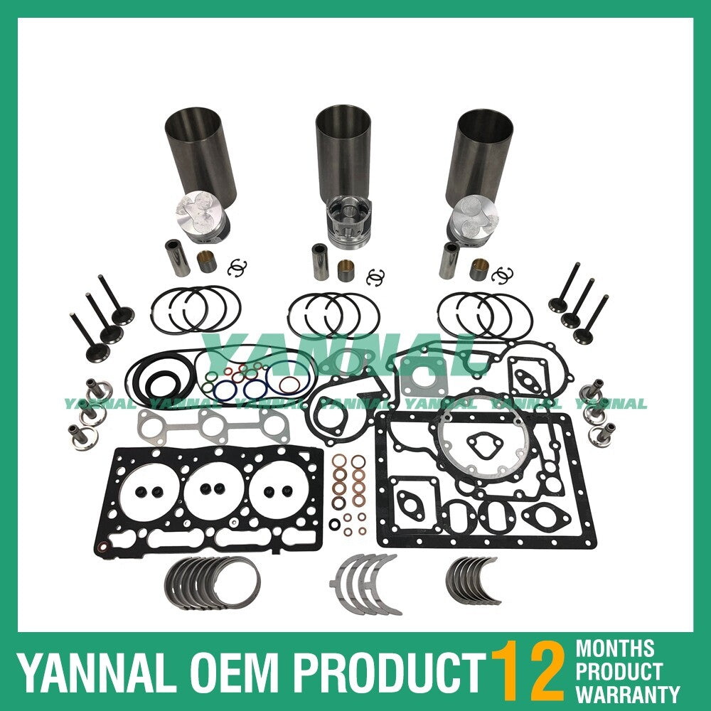 new D1005 overhaul and rebuild kit with piston rings and washers for Kubota vehicles.