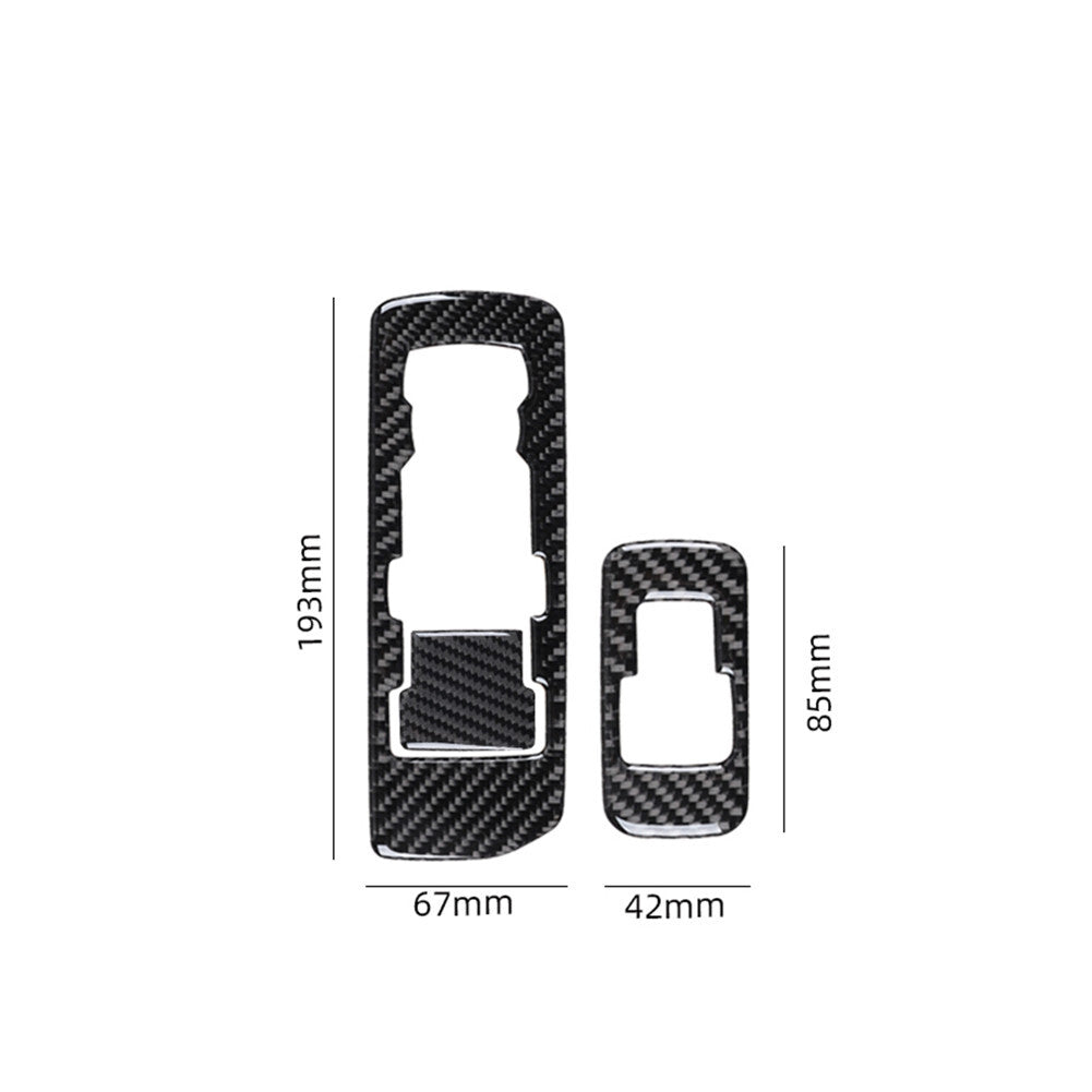 Carbon Fiber Interior Front Window Control Cover Trim for Ford F-150 2015-2020