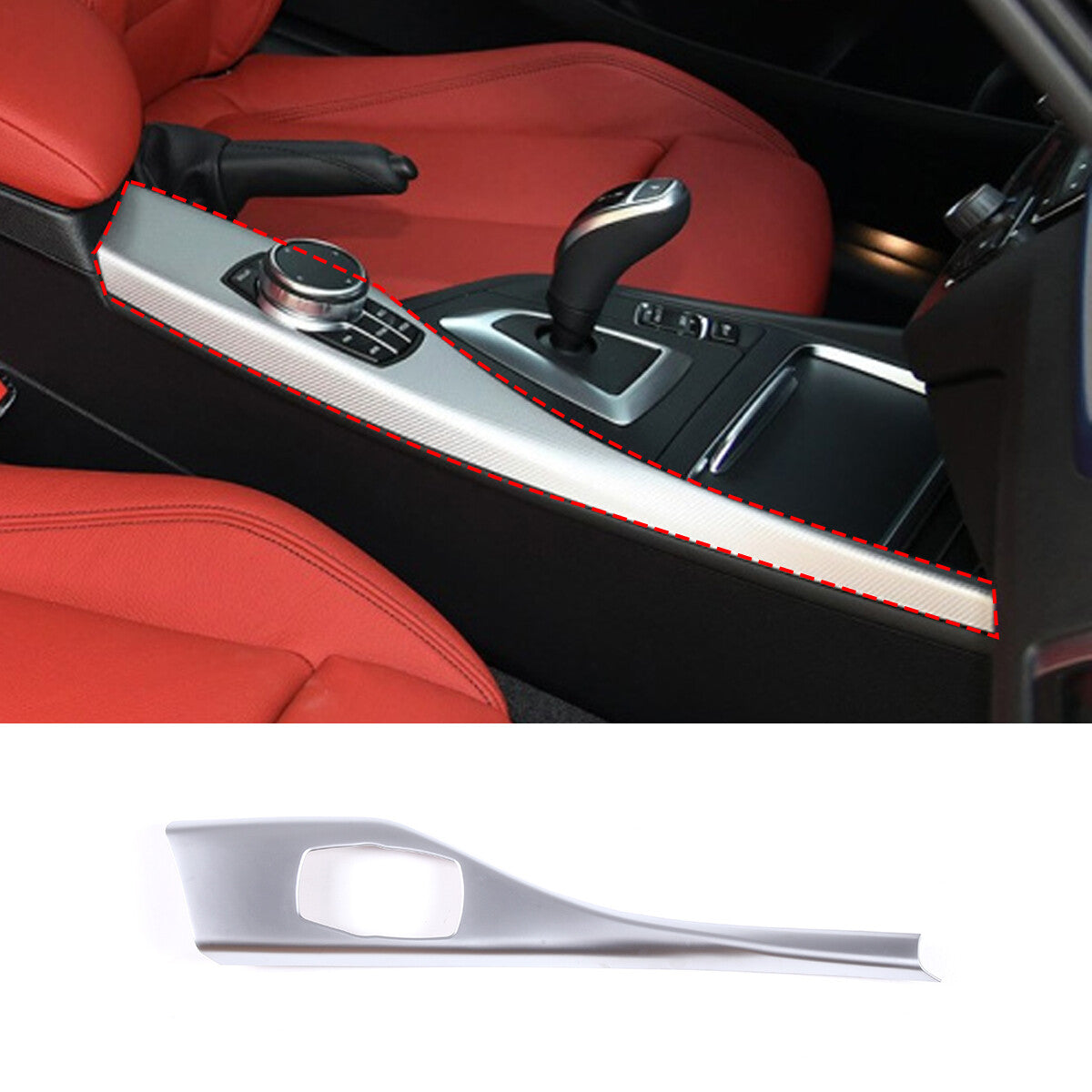 Carbon ABS center armrest box protective cover trim for Honda for Civic 11th 2022 (Upper Model)