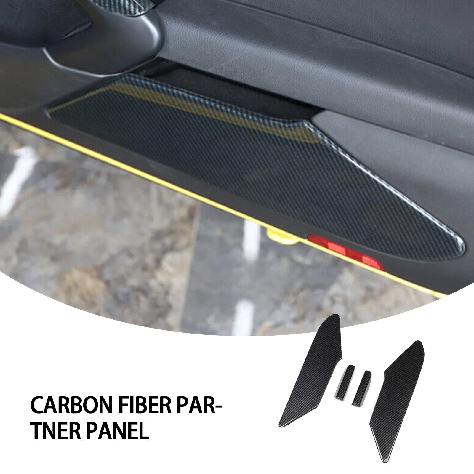 for Porsche 718 for 911 2013-19 Carbon Fiber Car Door Anti-Kick Panel Cover Trim