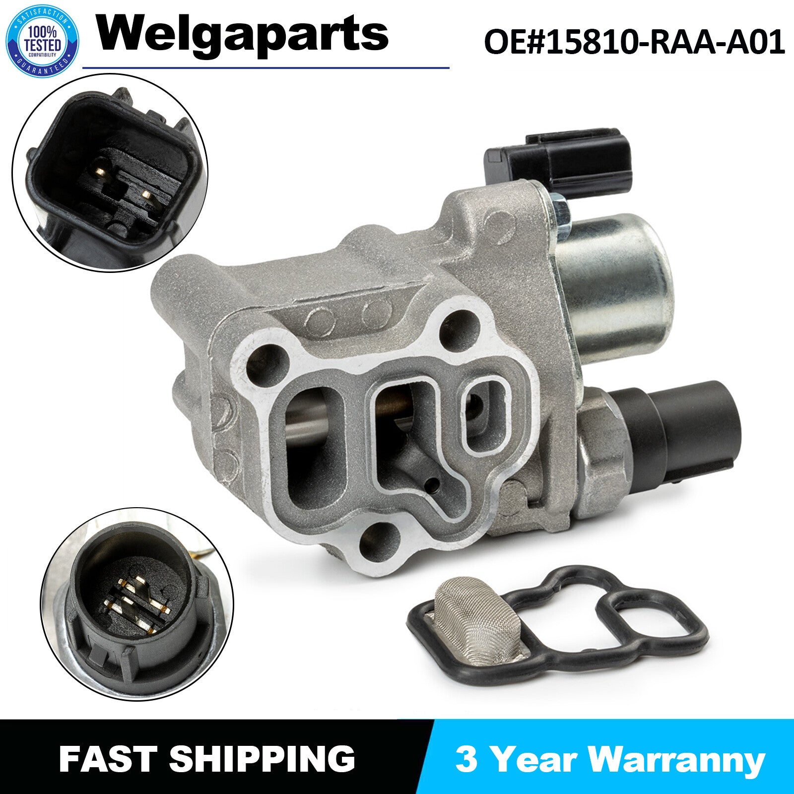 VTEC Solenoid Spool Valve W/gasket for Honda CR-V for Civic RSX Accord Element 2.0L