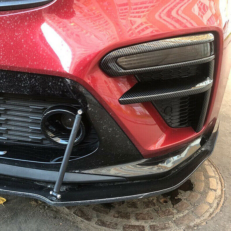 for Kia Forte Sedan 19-21 Carbon Fiber Front bumper Fog Light Cover Trim Part 2X