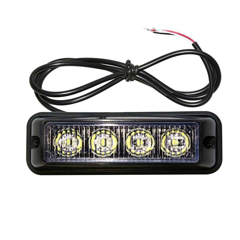 2PC 4LED Waterproof Car Truck Emergency Strobe Flash Driving Light Red Lamp Bar