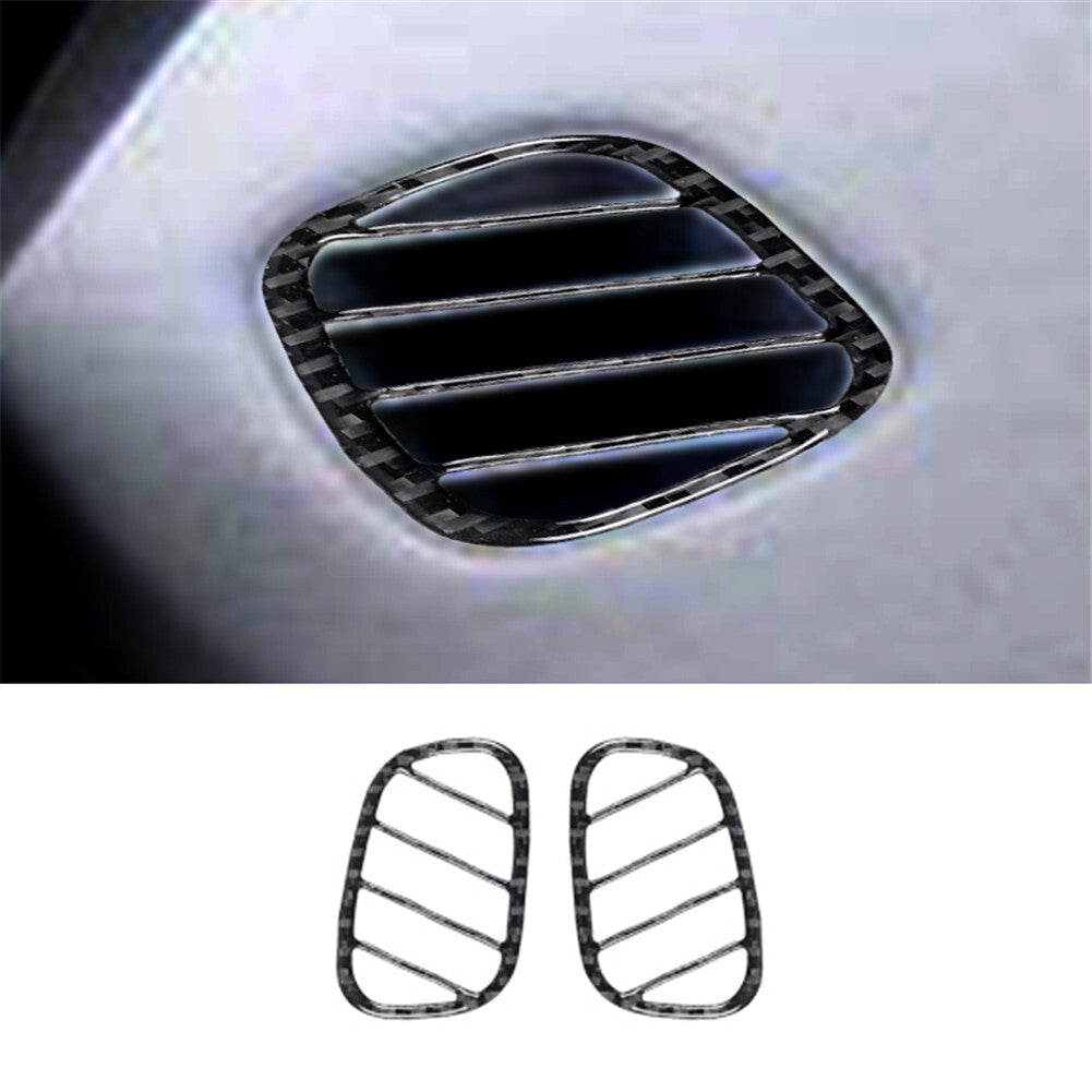 2x Carbon Fiber Dashboard Air Wind Trim for Jaguar XF 2009-2011