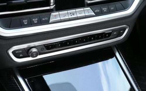 CD Switch Fit for BMW 4-Series 2021-2023 Matte Silver Central Console Frame Trim