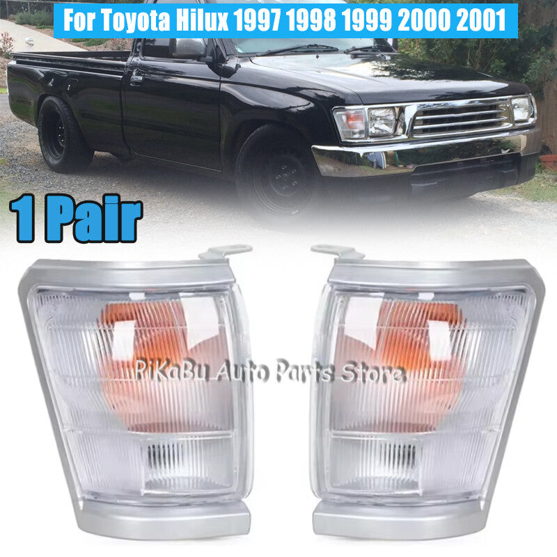 1 Pair Wide Corner Light Side Marker Turn Signal Lamp for Toyota Hilux 1997-2001