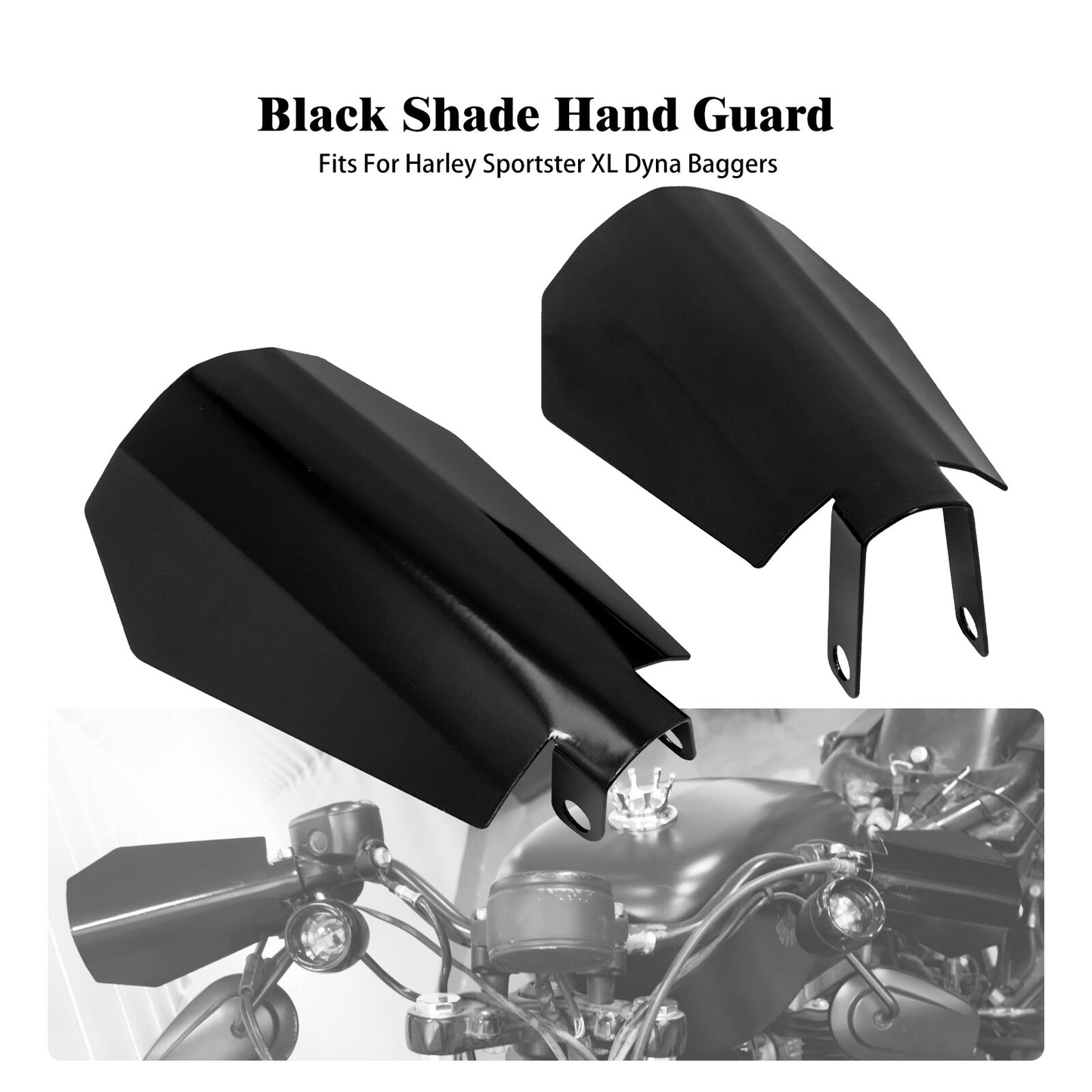 Motorcycle Steel Handle Bar Hand Guards Protector Wind Deflector Fit for Harley