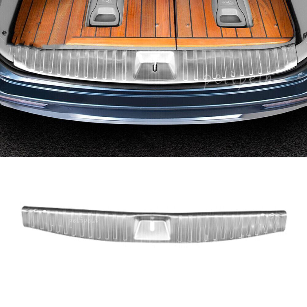 for Kia Carnival 2022-2024 Silver Steel Inner Rear Bumper Protector Sill Trim 1x