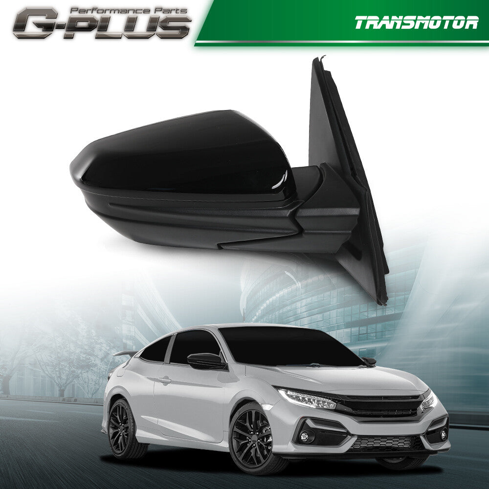 Suitable for 16-21 for Honda for Civic LX DX 3-pin manual folding power mirror, passenger side.
