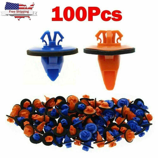 100X Fender Flare Molding Retainer Clips Fit for Toyota Tacoma/4Runner 2003-2016
