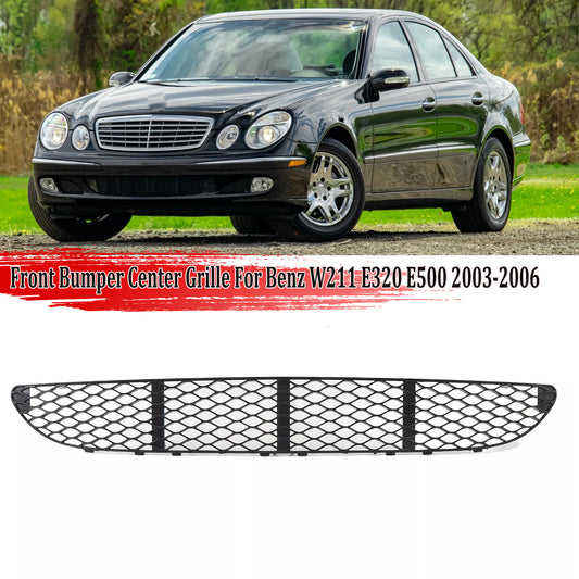 for Mercedes for Benz W211 E320 E350 E500 03-06 Front Bumper Center Cover Mesh Grill
