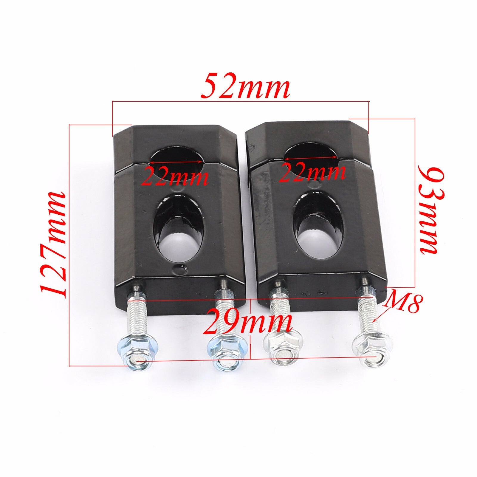 22mm 7/8 handlebar mounting clip Riser Dirt Pit bike razor MX650 50-125cc KLX