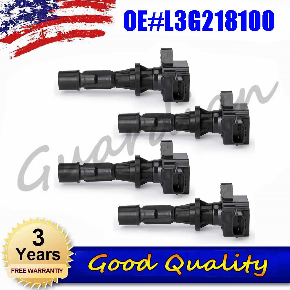 4PCS L3G218100 Ignition Coil NEW Replacement for MAZDA 3 6 CX-7 MX-5 MIATA