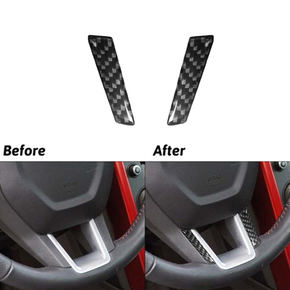 Carbon Fiber Steering Wheel Cover Trim for Land Rover Discovery Sport 2015-2019