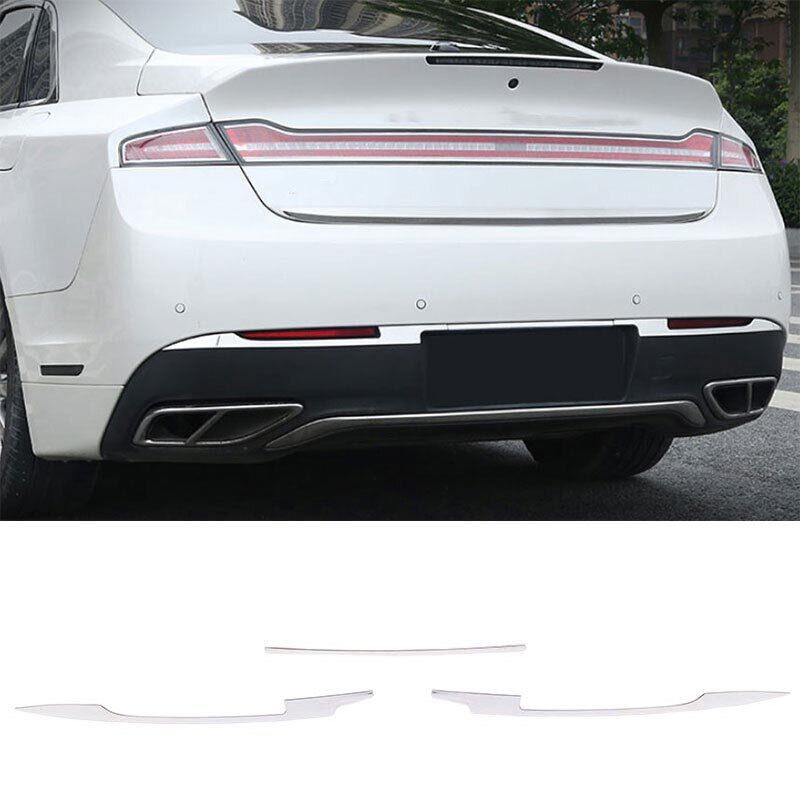 Rear Bumper Strip Protector Silver Steel Cover Trim for Lincoln MKZ 13-20