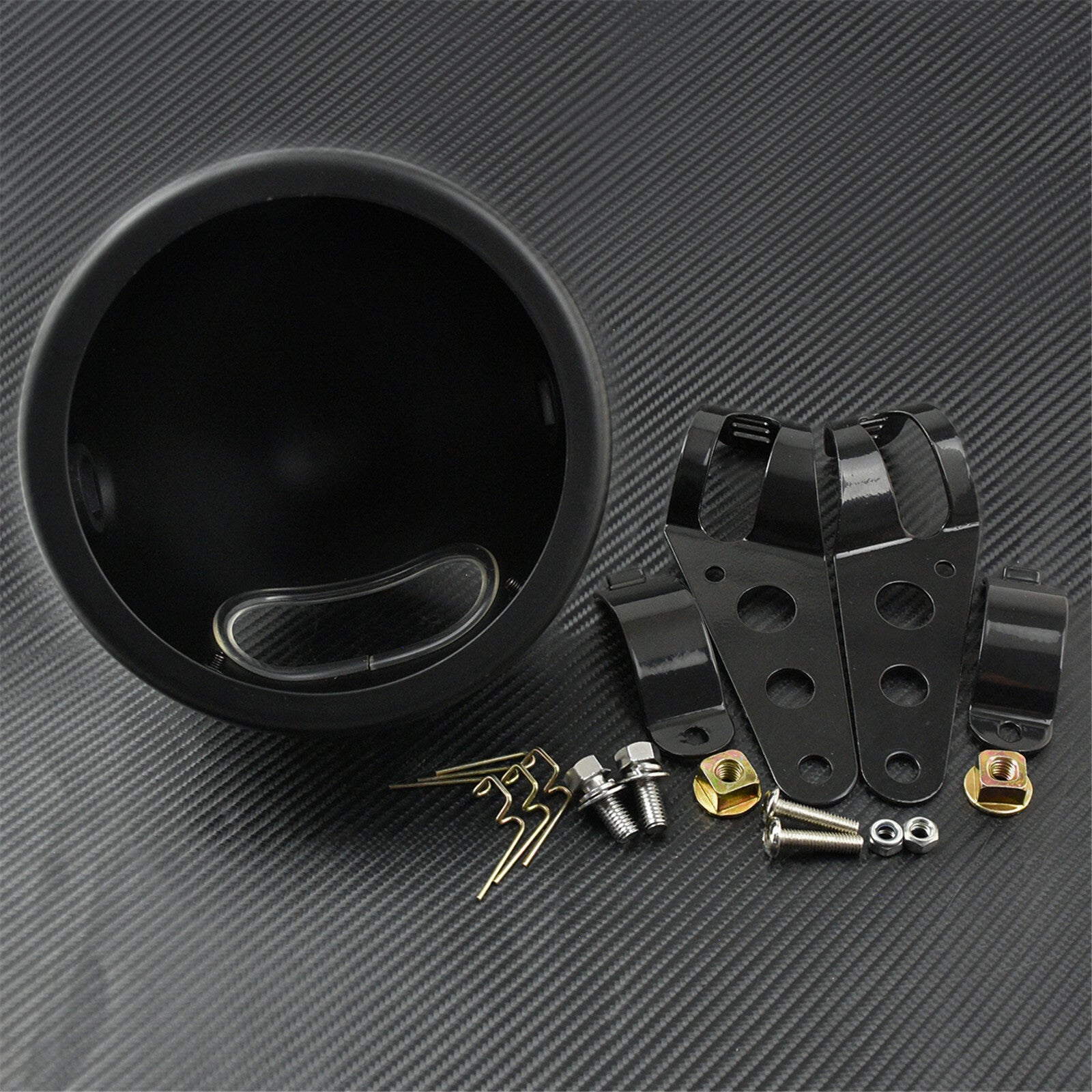 5.75 Front Headlight Lamp Shell Bucket Housing Mount Bracket Fit for Harley