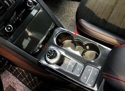 1X Panel Cover Inner Gear Shift Box Carbon Fiber Trim for Ford Escape Kuga 20-22
