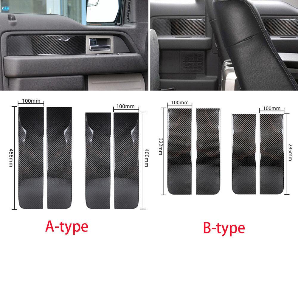 50Pcs Carbon Fiber Interior Full Set Decorative Trim Kit for Ford F150 2009-2014