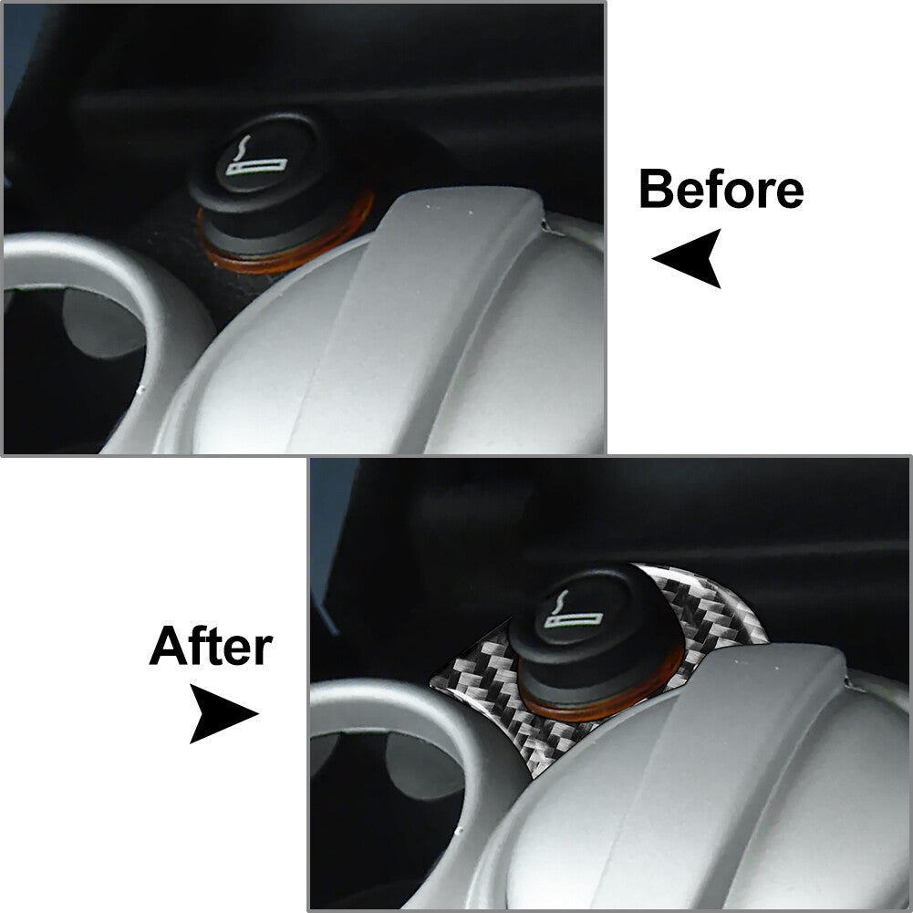 Cigarette Lighter Panel Cover Trim Carbon Fit for BMW for Mini Cooper R50 R53 05-06