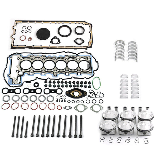 Engine Overhaul Pistons Seals Kit 11:1 for BMW 325i 525i Z4 E90 E60 E89 N52B25