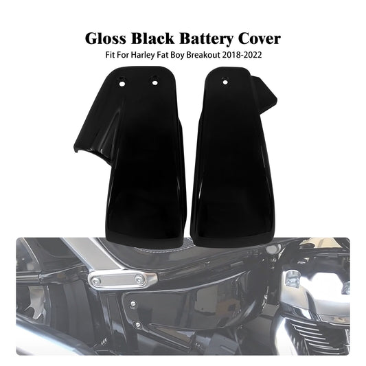 Gloss Black Battery Side Fairing Cover Fit for Harley Fat Boy Breakout 2018-2023
